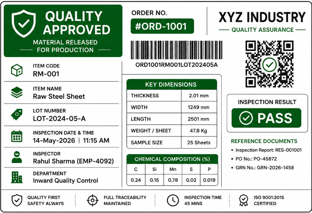 Quality Approved Label